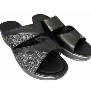 Womens Platform Mules Slip On Shoes Slippers Flats Slides Sandals Flip Flops 8.5